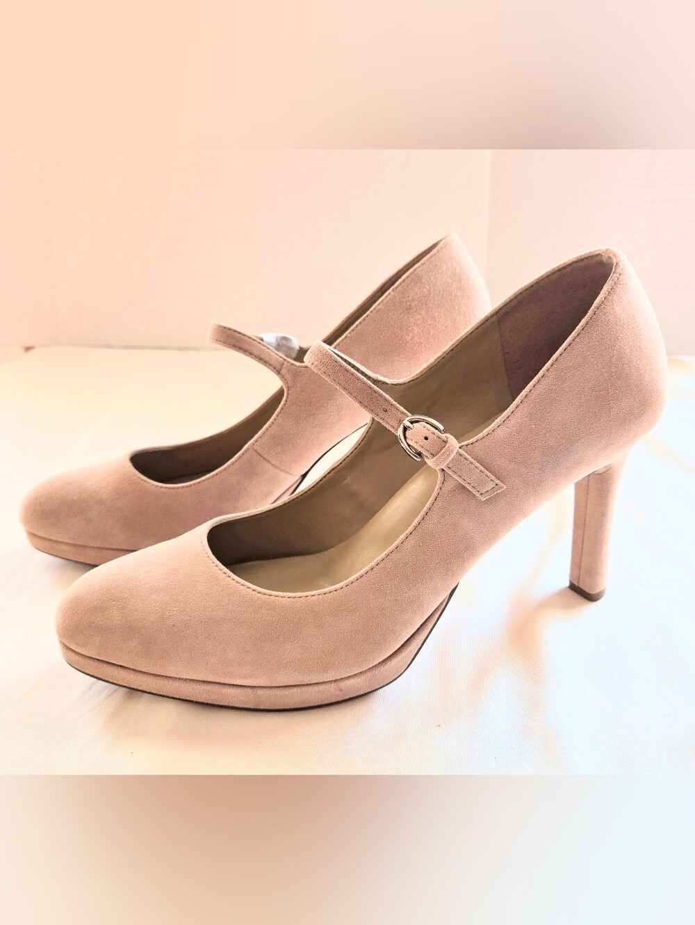 Naturalizer Women's Suede Leather Talissa Pump Creme Burlee Size 12M New